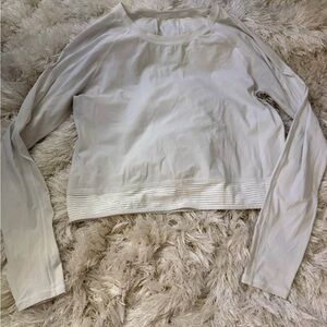 lululemon stripe and stride crop long sleeve